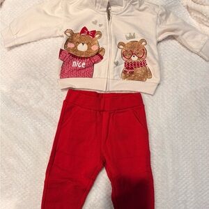 Mayoral Cream Hoodie with Heart Pattern